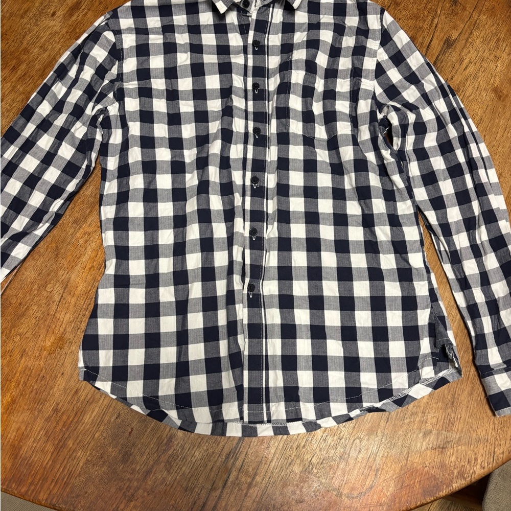 Sovereign Code Navy and White Plaid Shirt